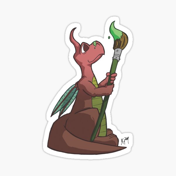 Arty Dragon Sticker