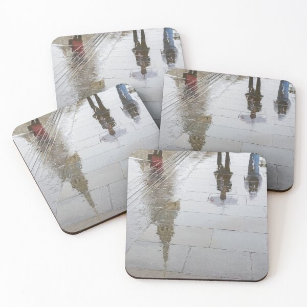 Item preview, Rainy London Reflections - Trafalgar Square and St Martin-in-the-Fields Belltower designed and sold by Georgia Mizuleva.