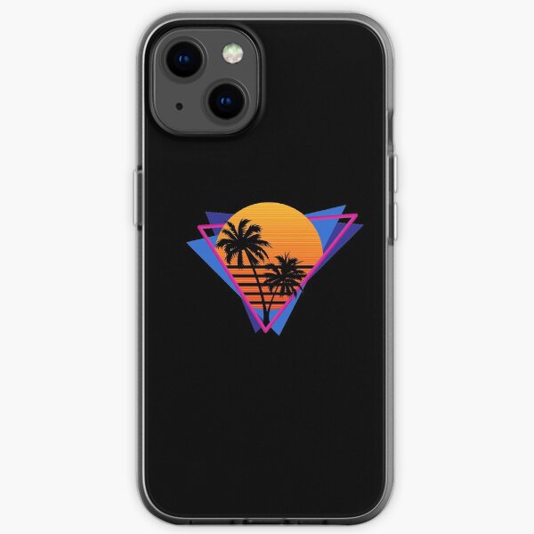 80s Inspired Synthwave Sun Design iPhone Soft Case