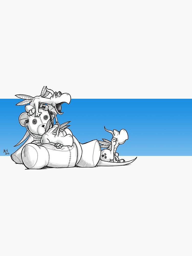 Thumbnail 3 of 3, Sticker, Baby Dragons (Blue) designed and sold by Kmadden2004.