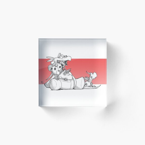Baby Dragons (Pink) Acrylic Block