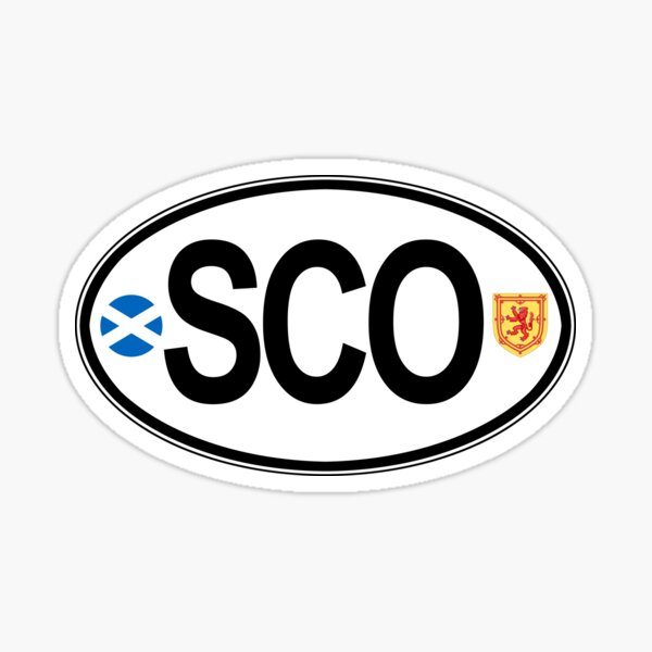 Sticker oval flag vinyl country code SCO scotland 