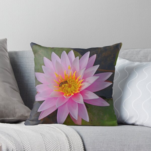 Item preview, Pink Waterlily with Bee designed and sold by Margaret  Hyde.