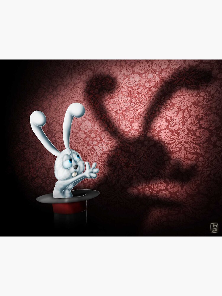 Thumbnail 3 of 3, Sticker, Bunny Shadow Puppet designed and sold by Kmadden2004.
