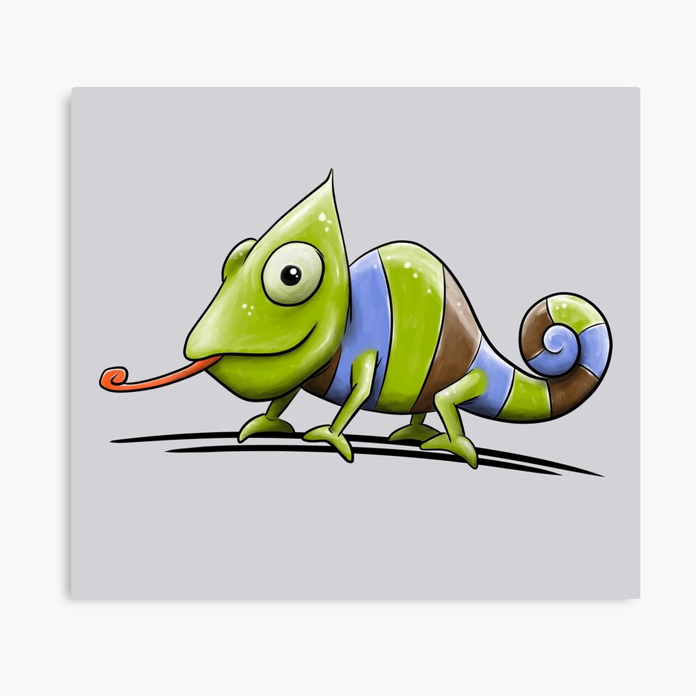 Impression Photo Fan Art Lezard Dessin De Cameleon Colore Par Skizzenmonster Redbubble