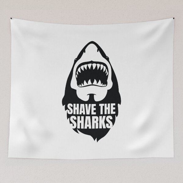 Item preview, Shave The Sharks Funny Shark Tank Top designed and sold by banwa.