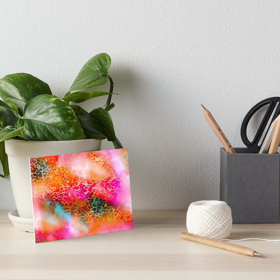 Hot gold color fancy Art Board Print