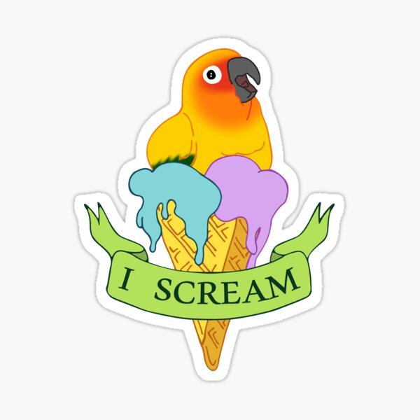 Item preview, I scream Ice Cream Sun Conure Doodle  designed and sold by FandomizedRose.