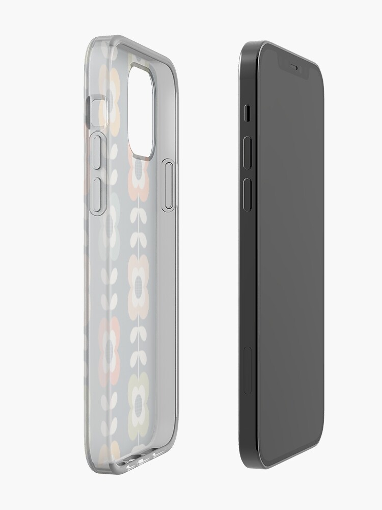 Alternate view of Mod Flowers in Retro Colors on Charcoal iPhone Case & Cover