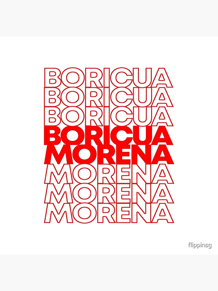 Lámina rígida «Boricua Morena Puerto Rican» de flippinsg | Redbubble