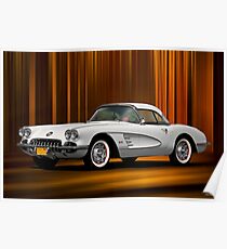 1959 Chevrolet Corvette "Center Stage" Poster