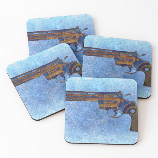 Item preview, Colt Python 357 Mag On Blue Background. designed and sold by MolonLabeArt.