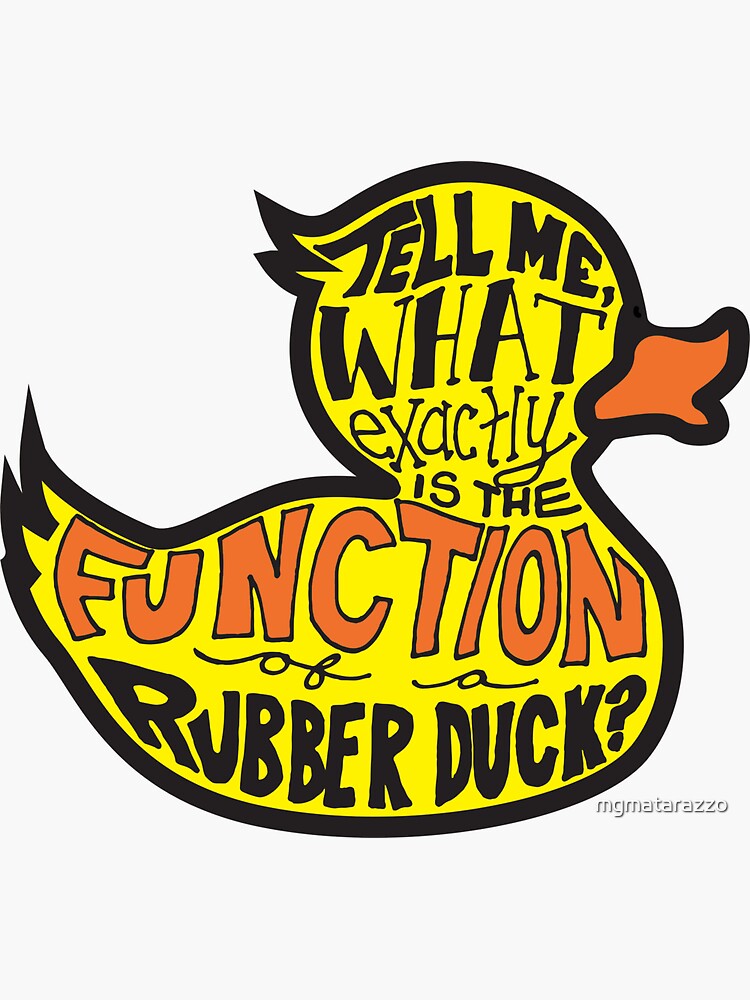 "Rubber Duck Function" Sticker for Sale by mgmatarazzo Redbubble
