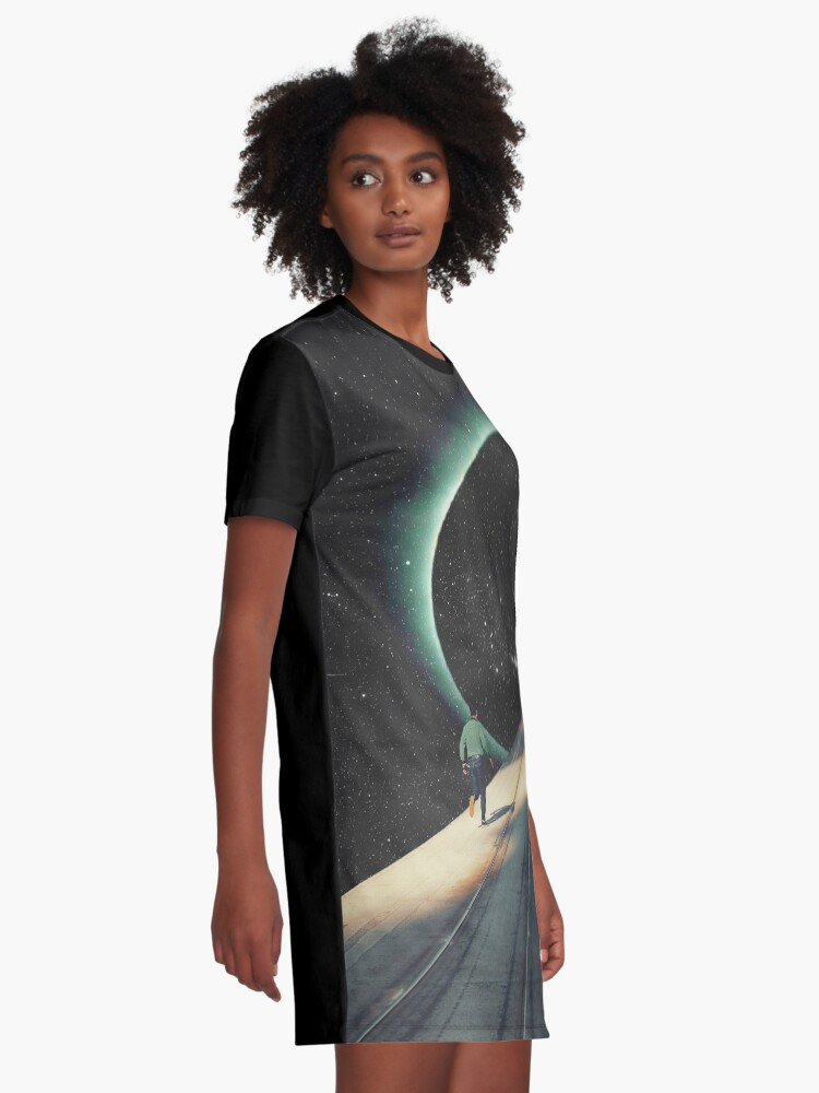 Alternate view of Escaping into the Void Graphic T-Shirt Dress