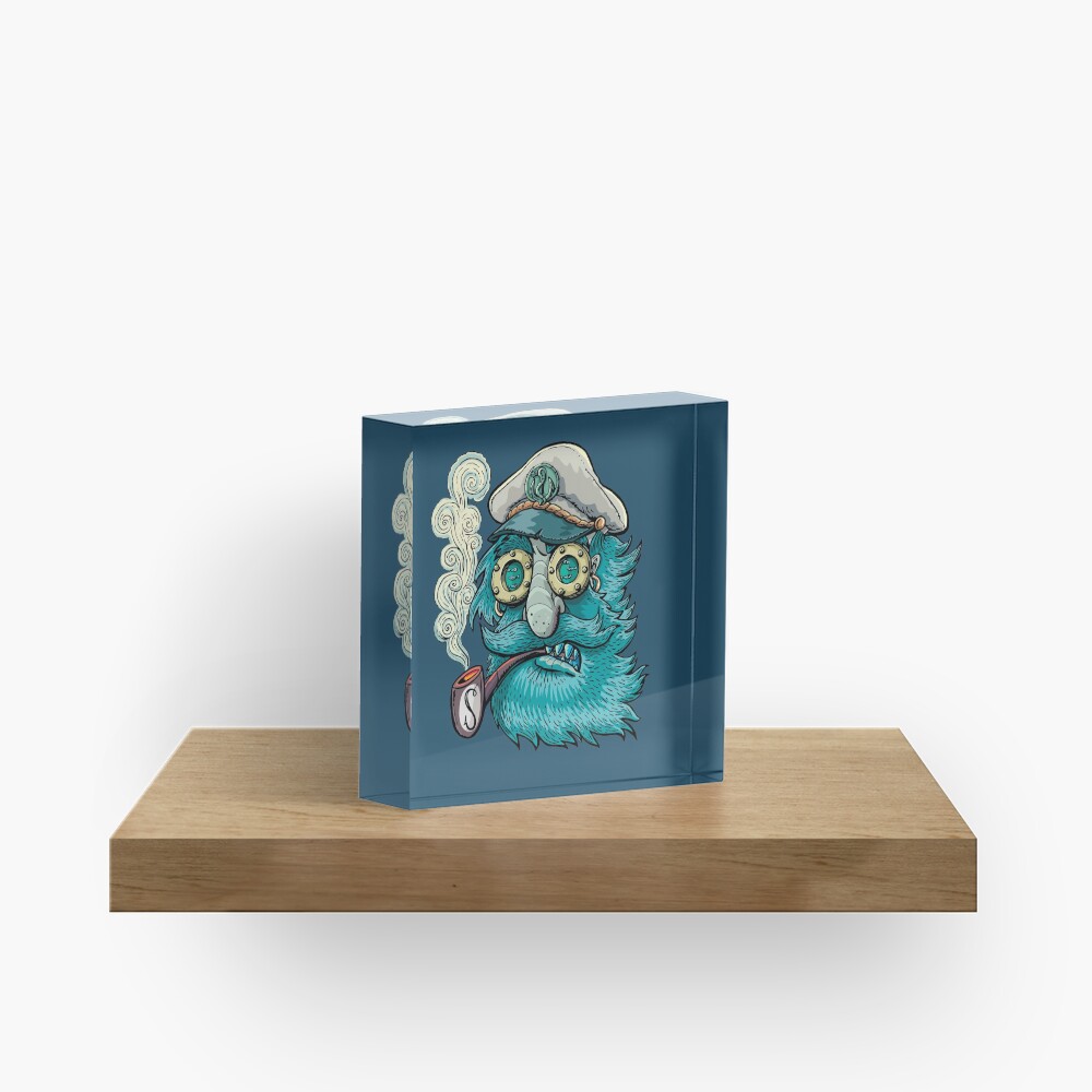 old captain with a pipe Acrylic Block