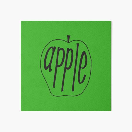 handlettered apple Art Board Print