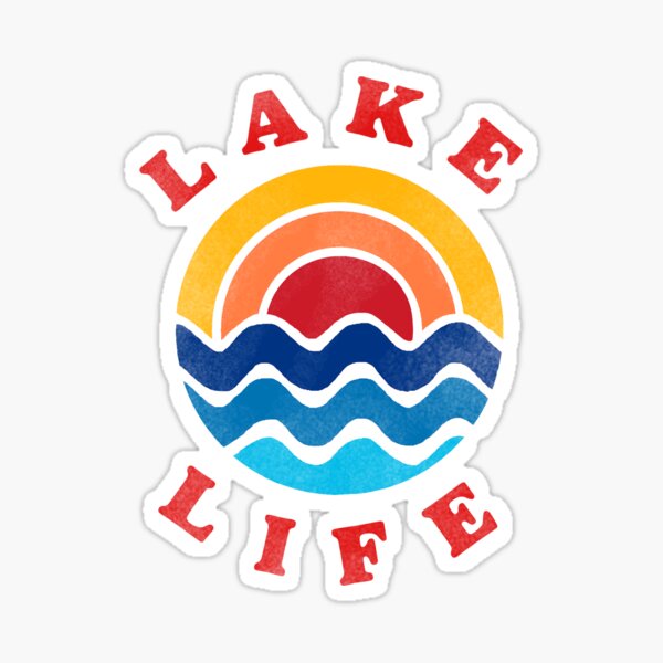 lake life retro aesthetic sticker Sticker