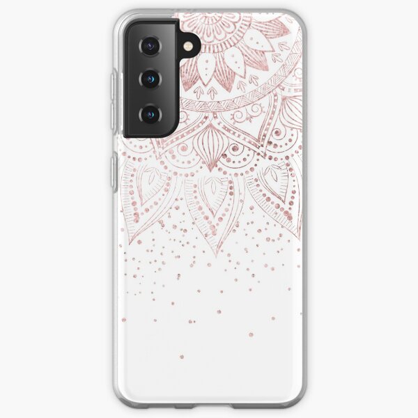 Elegant rose gold mandala confetti design Samsung Galaxy Soft Case