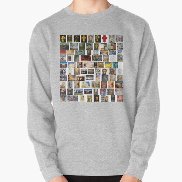 #collection, #pattern, #art, #design, paper, abstract, illustration, mosaic, decoration, old Pullover Sweatshirt