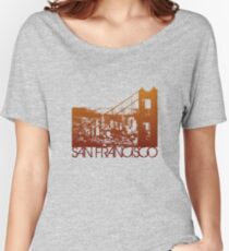 San Francisco Skyline T-shirt Design Women's Relaxed Fit T-Shirt