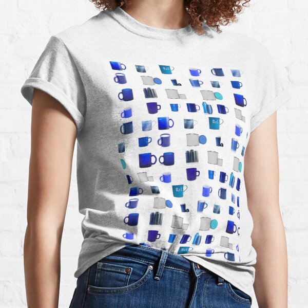 #blue #pattern #design #02l 02l symbol internet vector illustration folder calendar cart printer Classic T-Shirt
