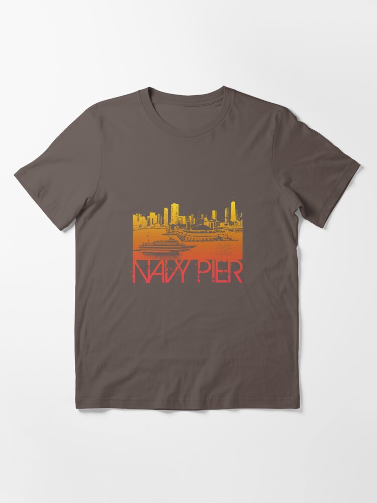 Chicago Skyline T-shirt Design Essential T-Shirt for Sale by  FlagSilhouettes