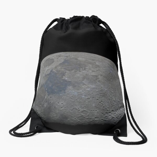 Half moon high resolution Drawstring Bag