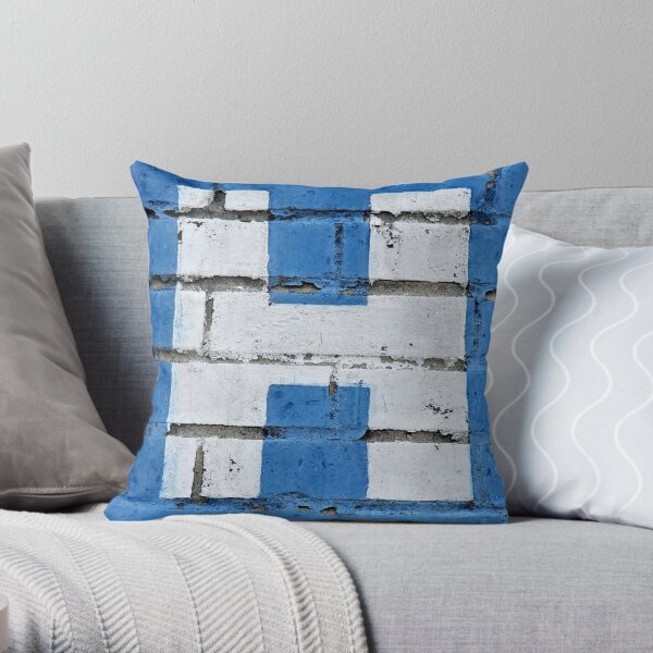 Letter H Building Ad Art Throw Pillow