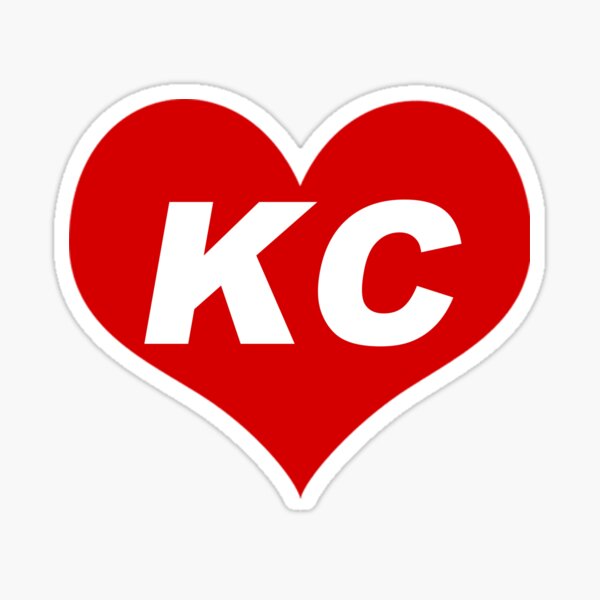 Love Kc Heart 80 S 90 S Kansas City Animal Print K' Sticker