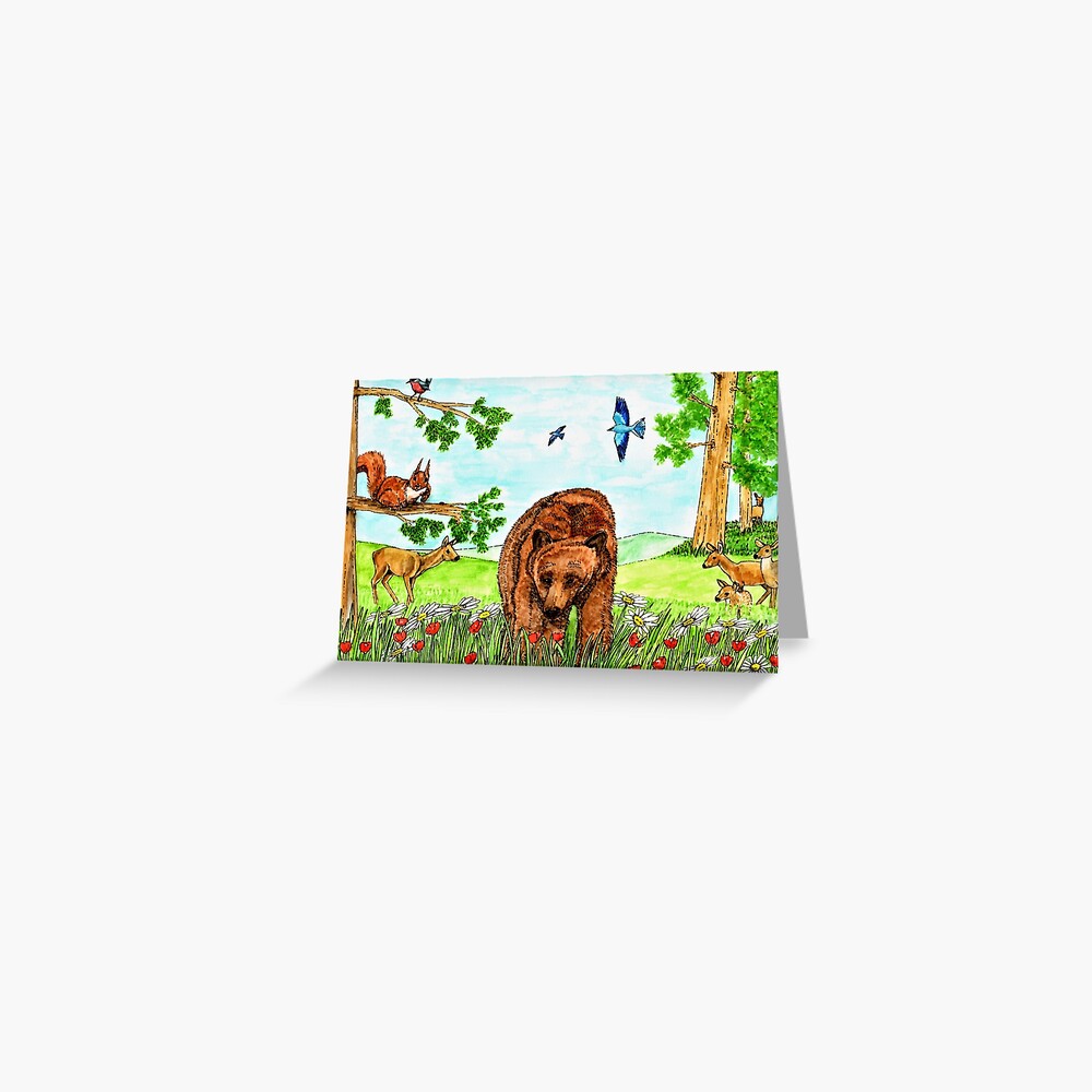 Friendly Bear Greeting Card (Blank) Greeting Card