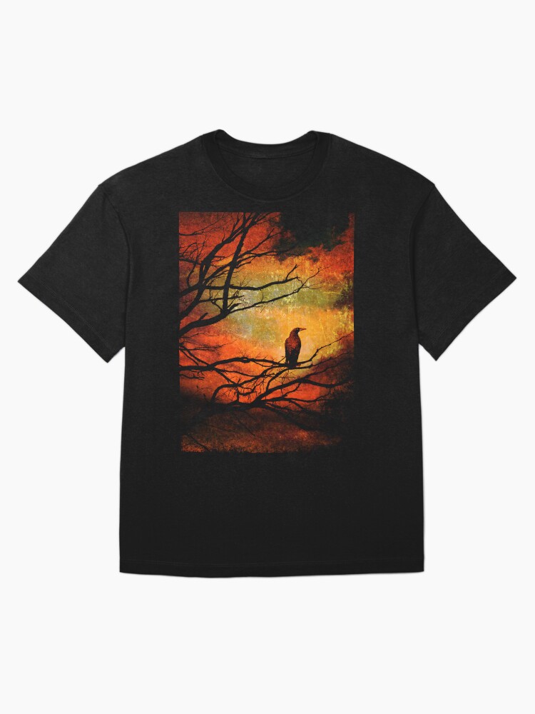Thumbnail 3 of 7, Oversized T-Shirt, Basho's Crow designed and sold by ronmoss.