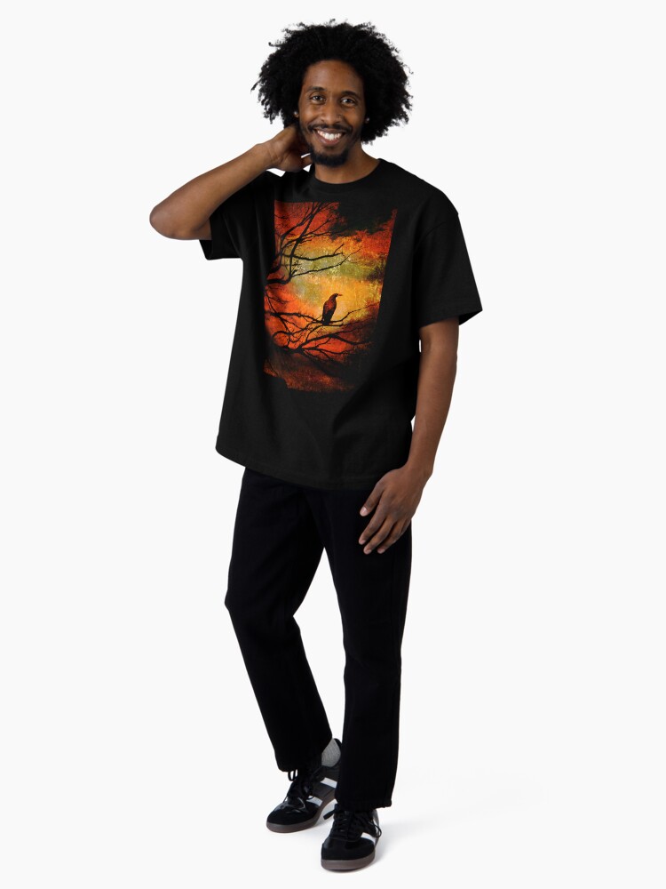 Thumbnail 4 of 7, Oversized T-Shirt, Basho's Crow designed and sold by ronmoss.