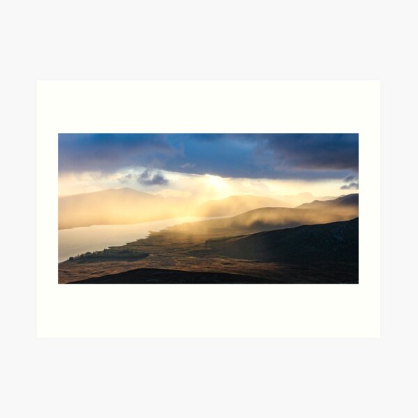 Evening shower over Loch Fannich Art Print