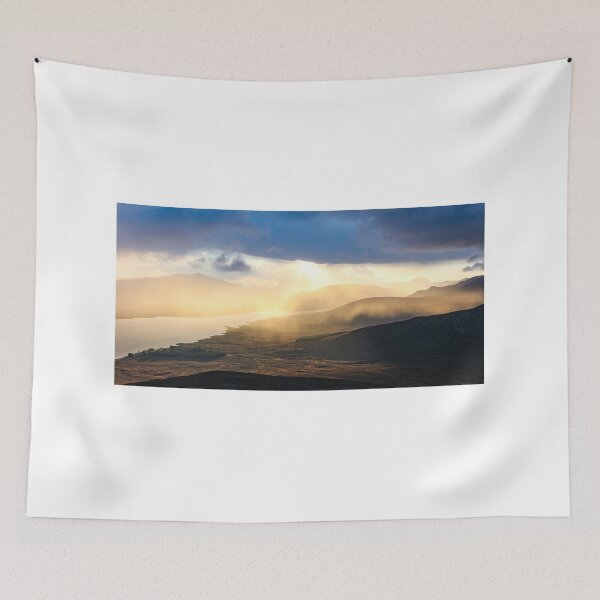 Item preview, Evening shower over Loch Fannich designed and sold by ScotLandscapes.