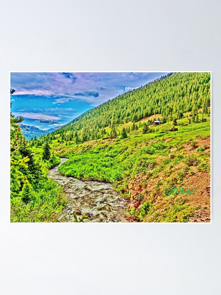 Alternate view of Roaring Fork River at Independence Ghost Town Poster