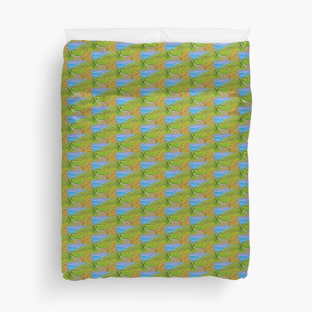 Roaring Fork River at Independence Ghost Town Duvet Cover