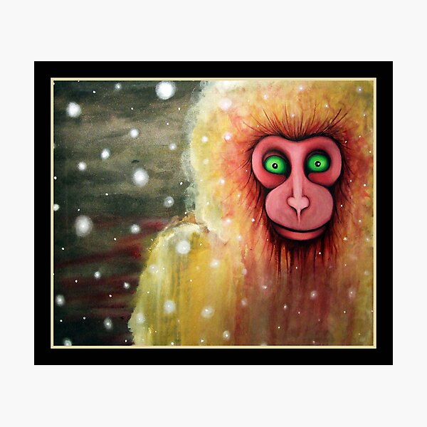 cryptozoology :the lucca snow monkey Photographic Print