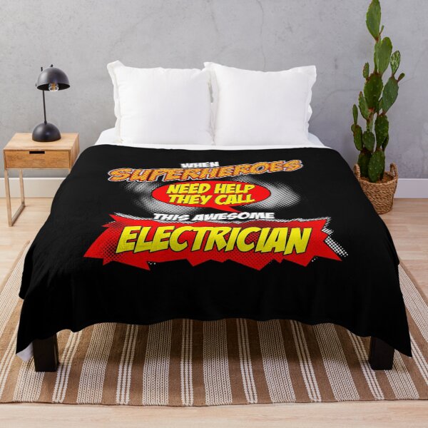 Artikelvorschau, Funny Electrician hero design - Comic Style - perfect gift entworfen und verkauft von Pummli.