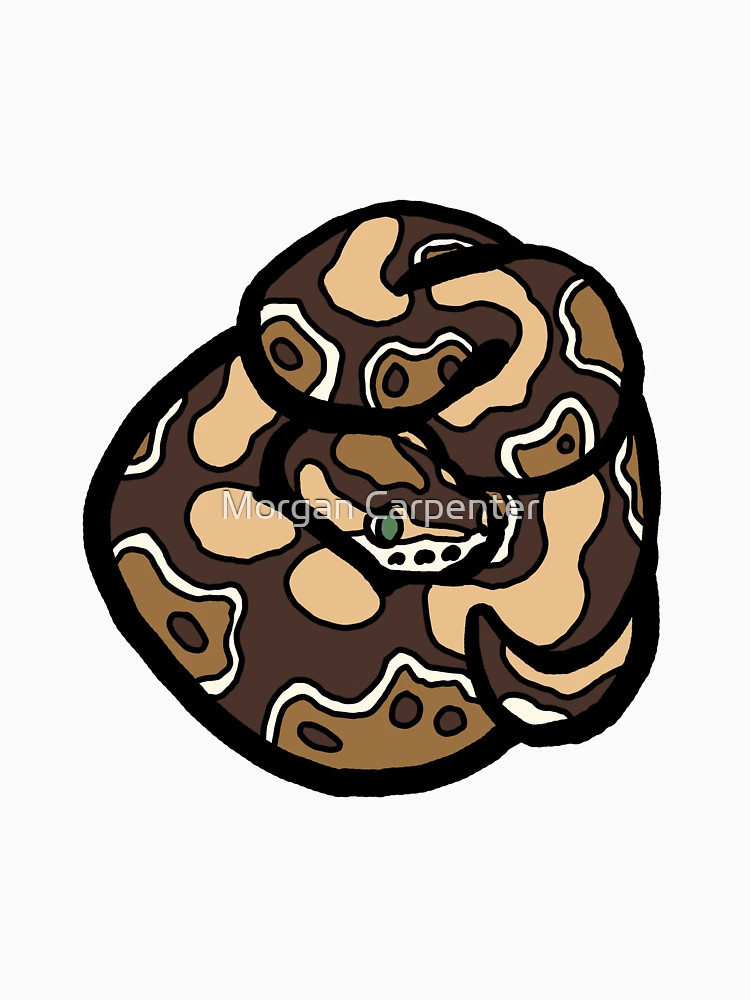 Thumbnail 6 of 6, Pullover Hoodie, Bold Ball Python - Normal designed and sold by Morgan Carpenter.