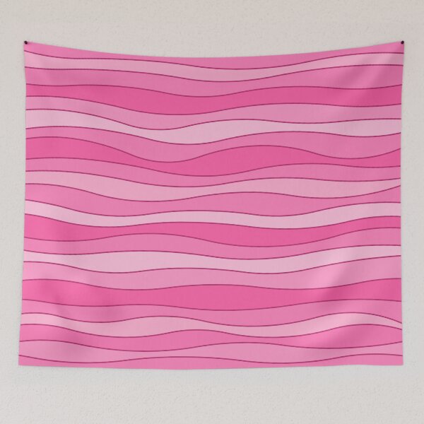 Item preview, lines - waves - pink pattern designed and sold by He-Be.