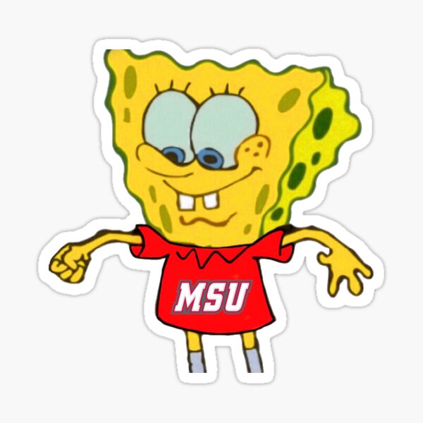 Montclair State Spongebob Sticker By Ilanaweinberg Redbubble