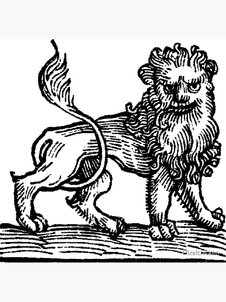 Medieval Zodiac Horoscope Leo the Lion by Pixelchicken