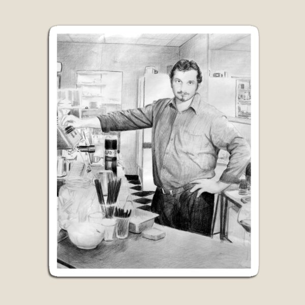 Barista - Drawing by Avril Thomas - South Australian Artist Magnet