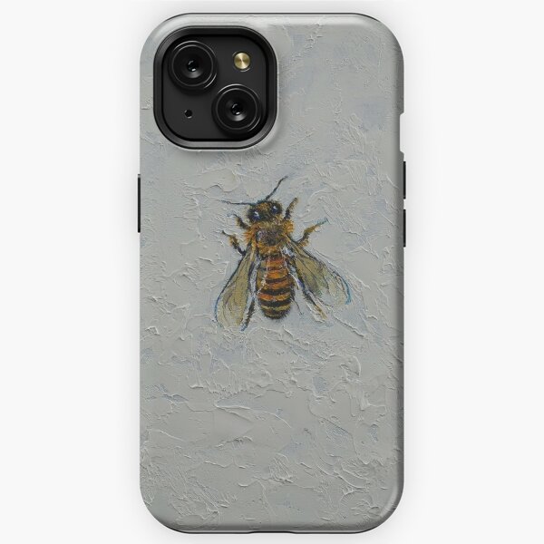  Honey Bumble Bee Texture Personalized Initial Black Rubber  Phone Case Compatible with Apple iPhone 15 Pro Max Plus, 14 Pro Max Plus,  13 Pro Max Mini, 12 Pro Max Mini, 11