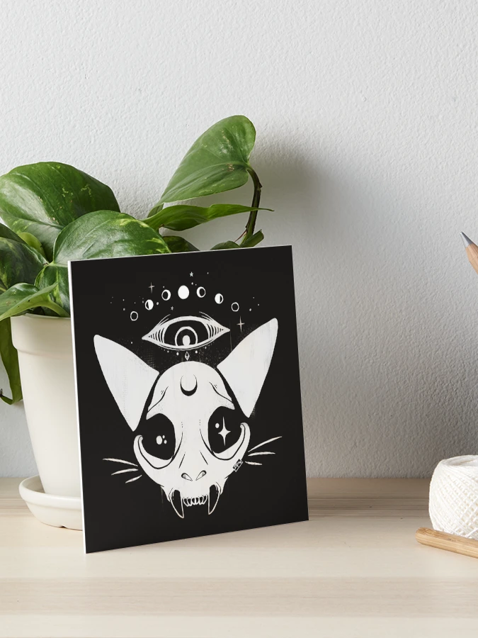 Vinny Cat on skull/立体アート Vinny Cat on skull/立体アート