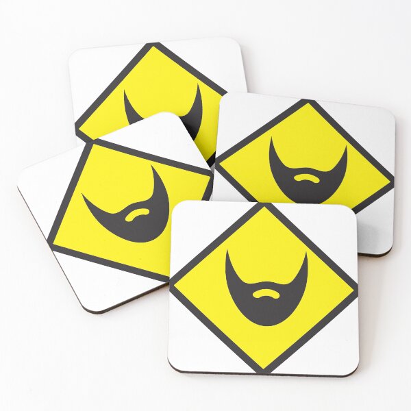 Item preview, BEWARE beard yellow sign designed and sold by jazzydevil.