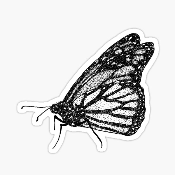 Monarch Butterfly Sticker For Sale By Laurenicole Art Redbubble 