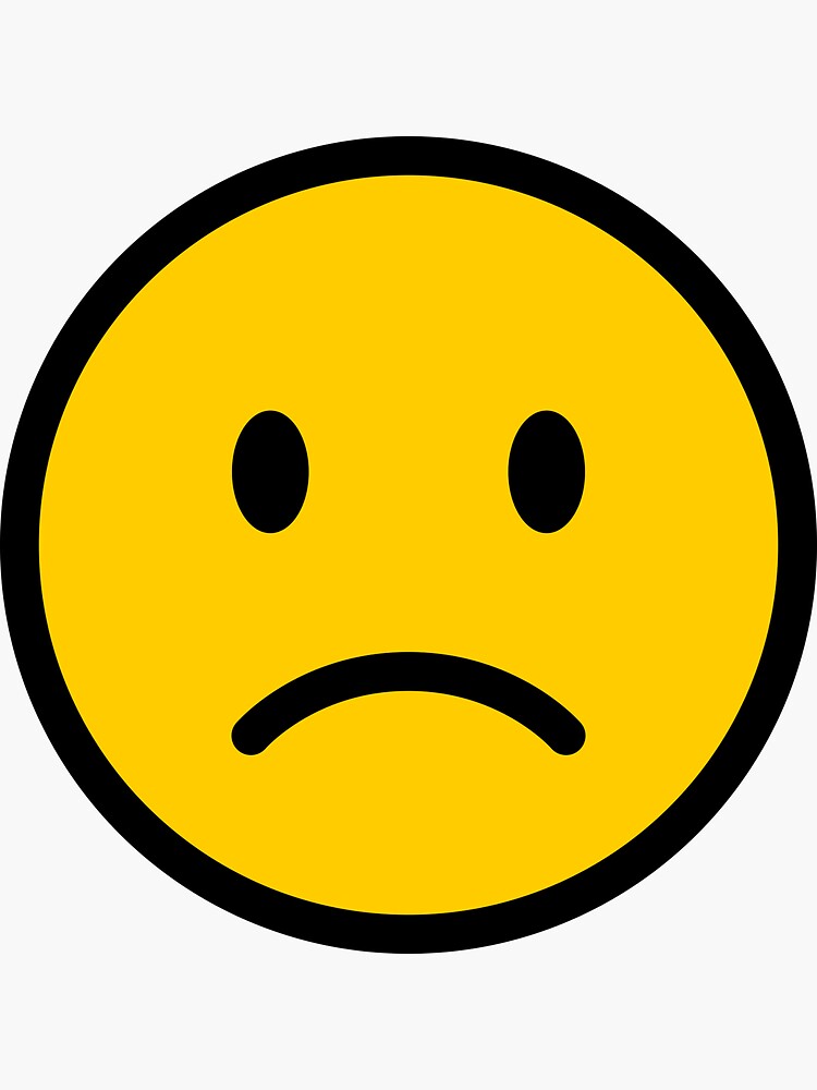 "Frown Emoji" Sticker for Sale by Feelklin Redbubble