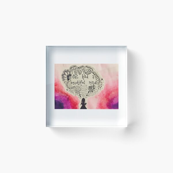 Item preview, She Had A Beautiful Mind Watercolor designed and sold by alexavec.