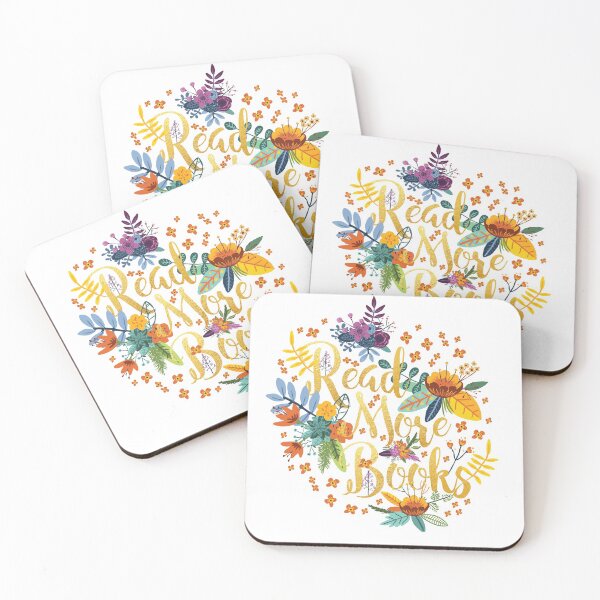 Item preview, Read More Books - Floral Gold designed and sold by eviebookish.